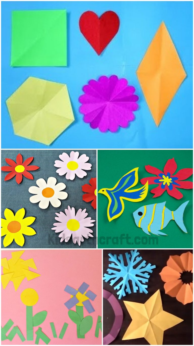 Paper Cutting Shapes Crafts Kids Art & Craft