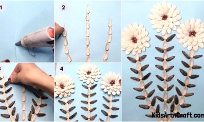 Paper Flower Craft Using Seeds - Step by Step Instructions