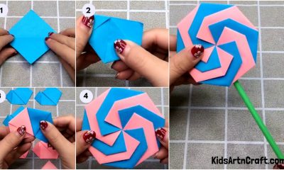 Paper Lollipop Craft - Learn to Make Origami Paper Candy with Step By Step Tutorial