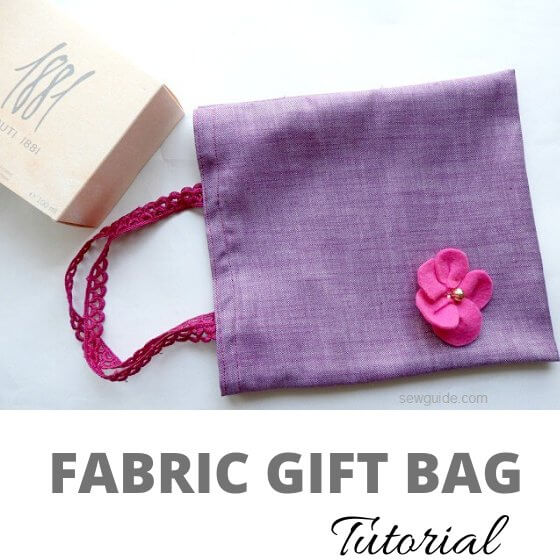 Pretty Gift Bag Using Fabric For Women To Make