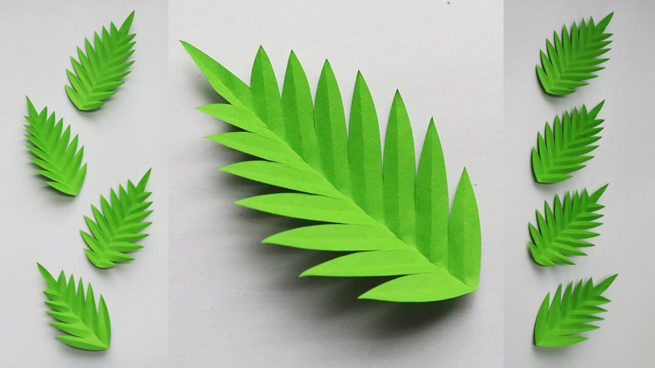 Pretty Paper Leaves Cutting Design Craft Project For School