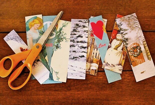 Recycled Camp Card Into Bookmarks For Kids Craft Idea