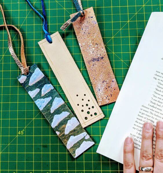 Simple & Complex Leather Bookmarks Craft Project For Gift Tag