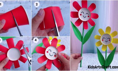 Simple To Make Paper Cup Flower Craft For Preschoolers