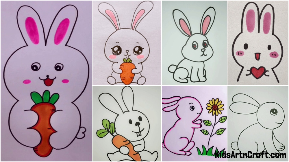 How to Draw a Rabbit Face - Easy Drawing Tutorial For Kids-nextbuild.com.vn