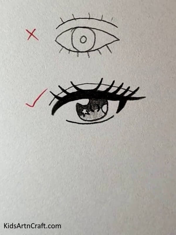 Acquiring the necessary skills to draw with a pencil - Beautiful Eye Drawing For Kids