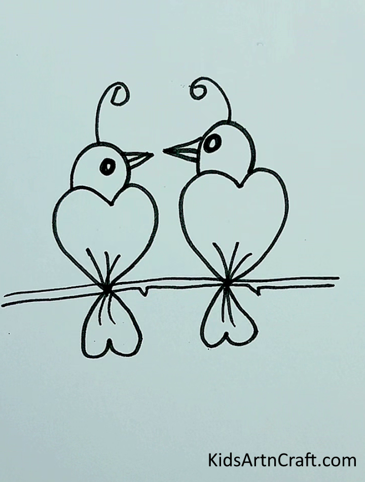 Couples Bird Drawing For Toddlers - Just the basics of animal drawing for toddlers 