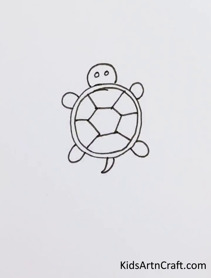 Creative Turtle Drawing For Kids - Making animal art for the littlest of children 