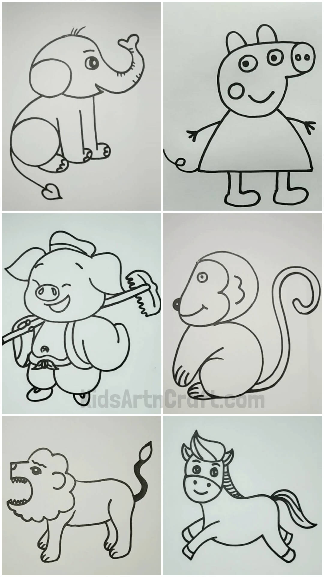 Cute Animals Drawing - How To Draw Cute Animals Step By Step