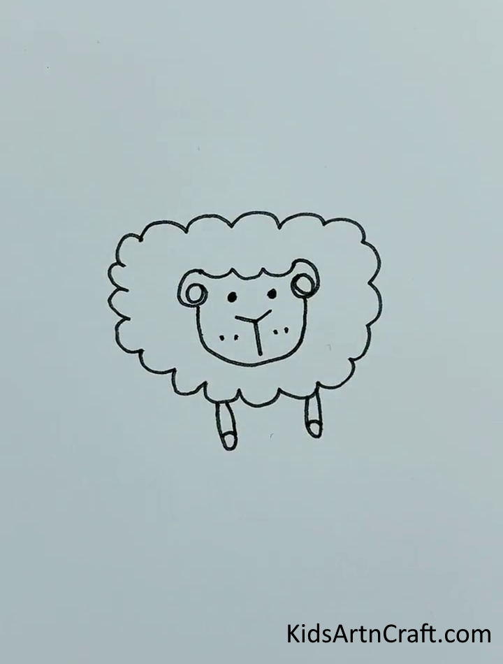 Easy Llama Drawing For Kids - Drawing animals in a simple way for toddlers