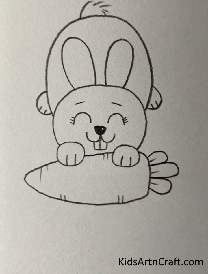 Easy To Draw Rabbit For 5-Year-Old - Guidelines for Kids to Draw Animals with Pencils