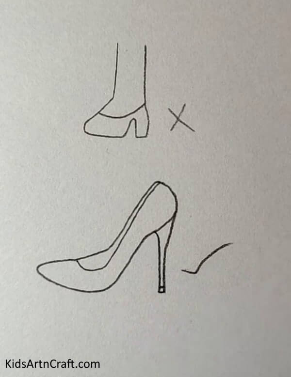 Enhancing your pencil drawing proficiency - Easy & Simple To Draw High Heels For Kids