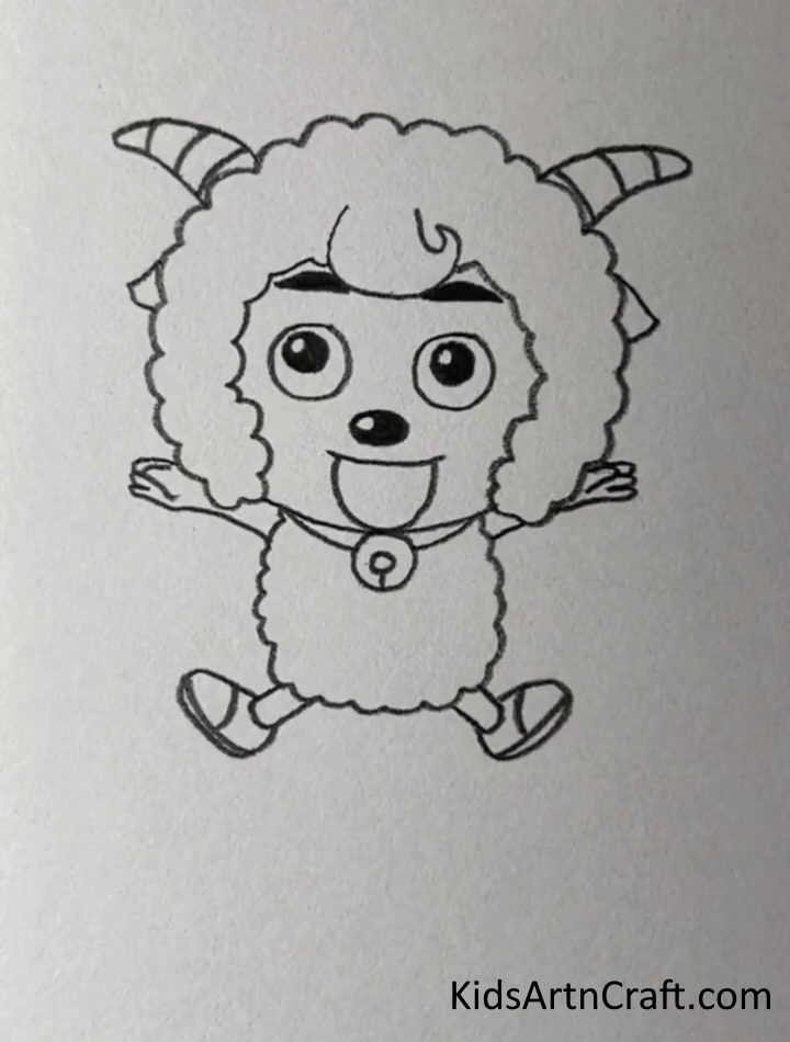 sheep cartoon drawing