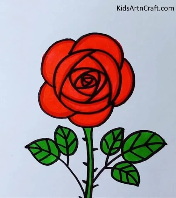 Images for six-year-olds - Pretty Rose Drawing Ideas For 5Year Old