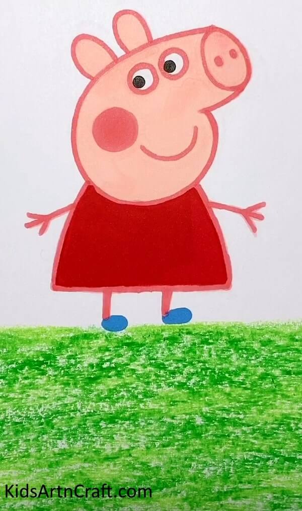 Simple Peppa Pig Drawing For Kids