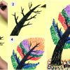 Easy Cotton Swab Tree Painting For Kids - Step by Step Instructions