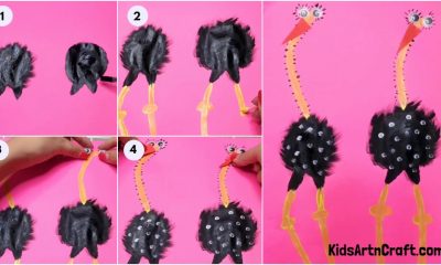 Fun To Make Ostrich Painting - Step by Step Tutorial