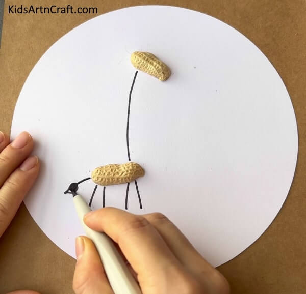 Repurposing Fall Leaves and Peanut Shells for Giraffe Art and Craft - Giraffe Art and Craft