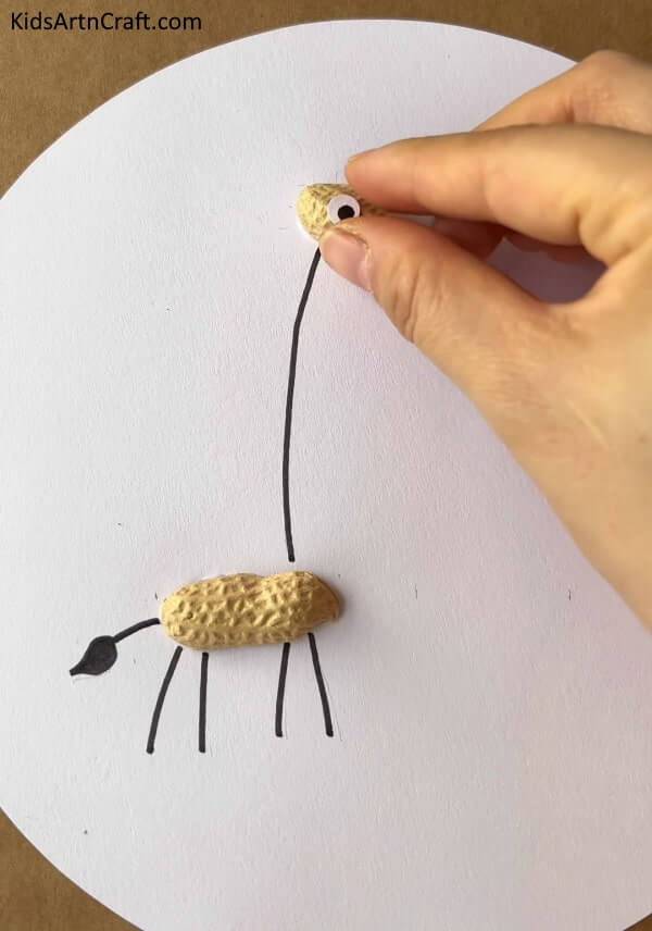 Transforming Fall Leaves and Peanut Shells into Giraffe Art - Giraffe Art and Craft