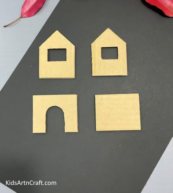  Constructing a gorgeous house by means of cardboard and cotton swabs - Beautiful House Craft