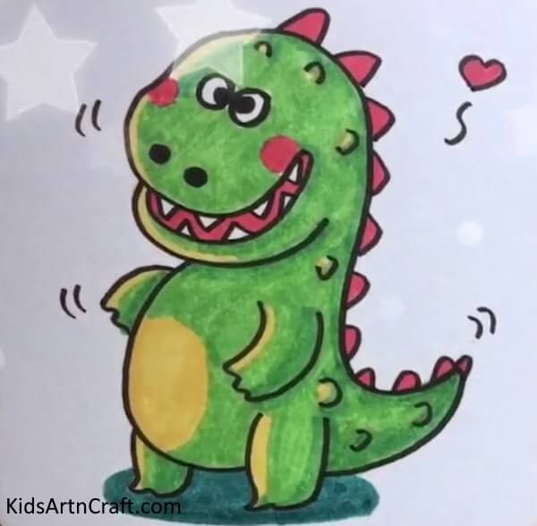 Cute Dragon Drawing Idea For Kids