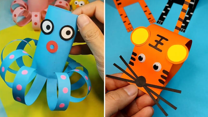 DIY Animal Paper Craft Toys Video Tutorial for All - Kids Art & Craft