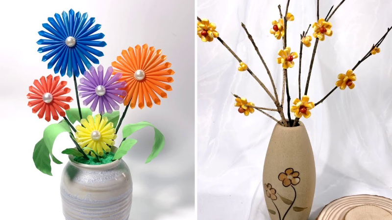 Flower Vase Home Decor Crafts Video Tutorial