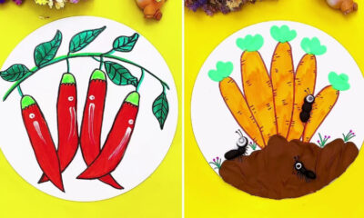 How to Draw Vegetables with Simple Tricks Video Tutorial for Kids