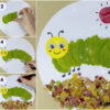Lovely Caterpillar And Sun Craft With Leaves, Paper And Googly Eyes