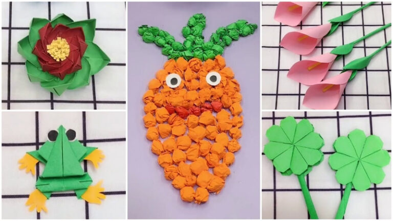 Paper Art & Craft Idea to Make With Parents Video Tutorial - Kids Art ...