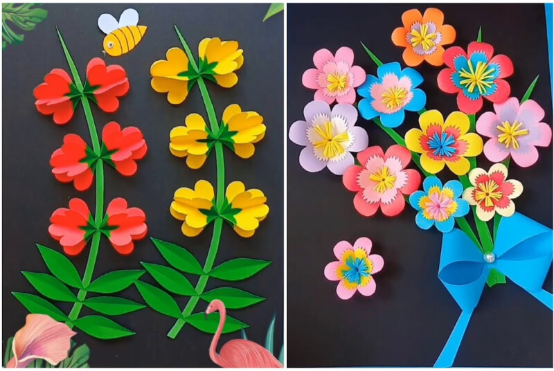 Paper Flower Crafts Video Tutorial for Craft Lovers