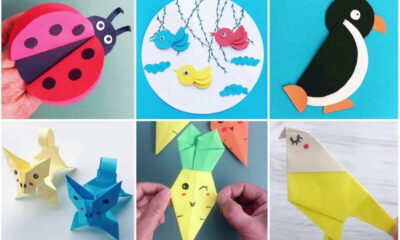 Simple Origami Animal Crafts Video Tutorial for Kids