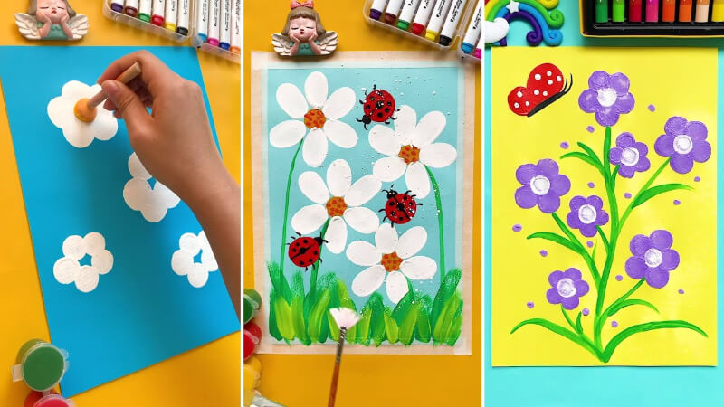 Simple Painting Tricks Video Tutorials for Kids