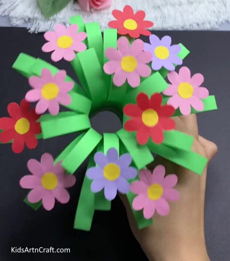 Beautiful Paper Flower StepbyStep Tutorial Kids Art & Craft