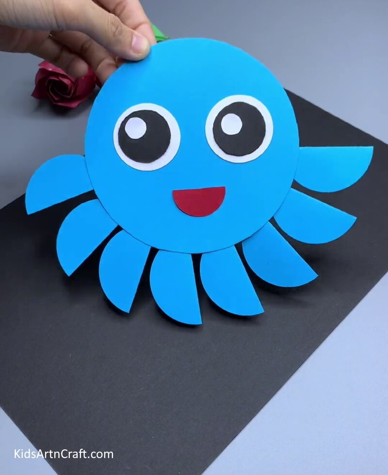 Handmade Blue Paper Octopus Craft