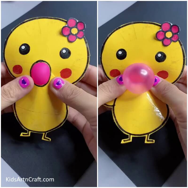 Making Balloon Chick Craft For Kids 