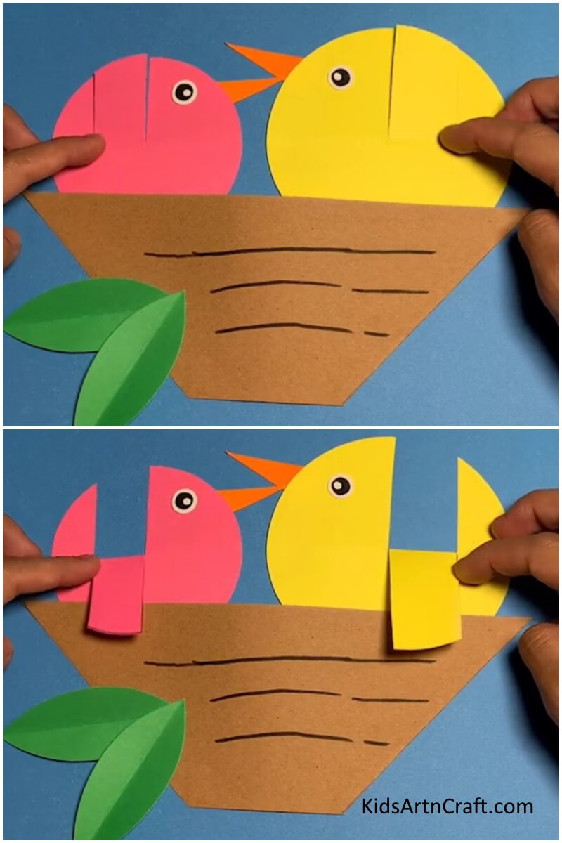 Handmade Bird Nest Paper Craft For Kids