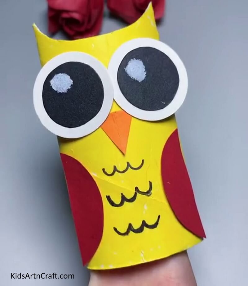 Toilet Paper Roll Owl Artwork For Little Ones