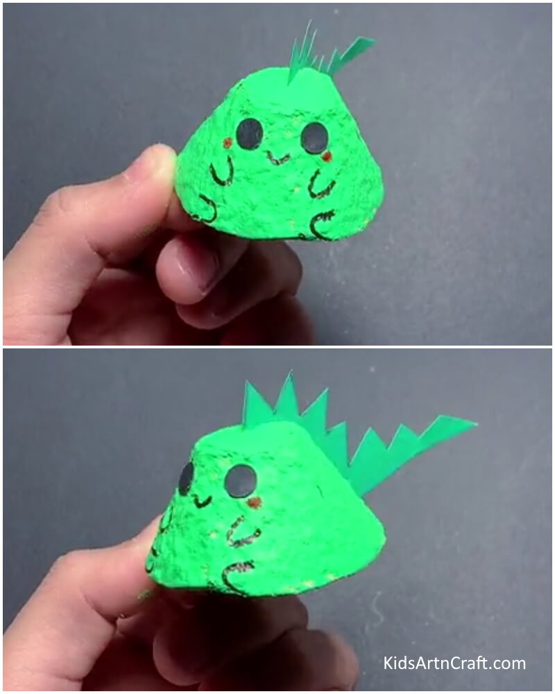 Your Little Dinosaur Is Ready!- Making egg carton dinosaurs - an easy and fun activity for children.
