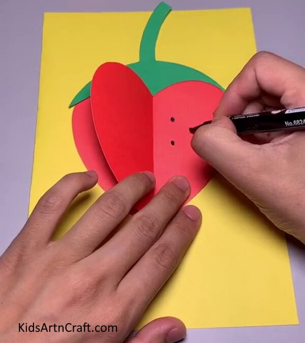 Making Black Dots - Study to create a Strawberry craft from Paper