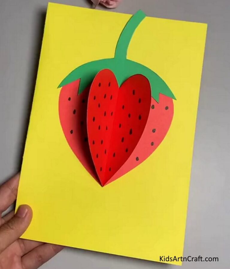 DIY Easy Paper Strawberry Tutorial For Kids Kids Art & Craft