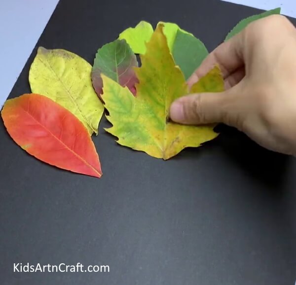 Pasting Autumn Leaves - DIY Airborne Cottage Produced With Autumn Leaves