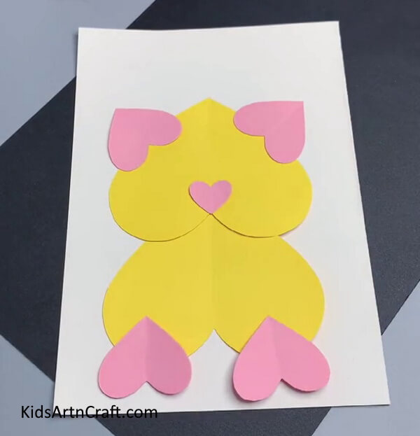Making Pink Nose - Easy Valentine's Day Craft Involving a Heart-Shaped Cat