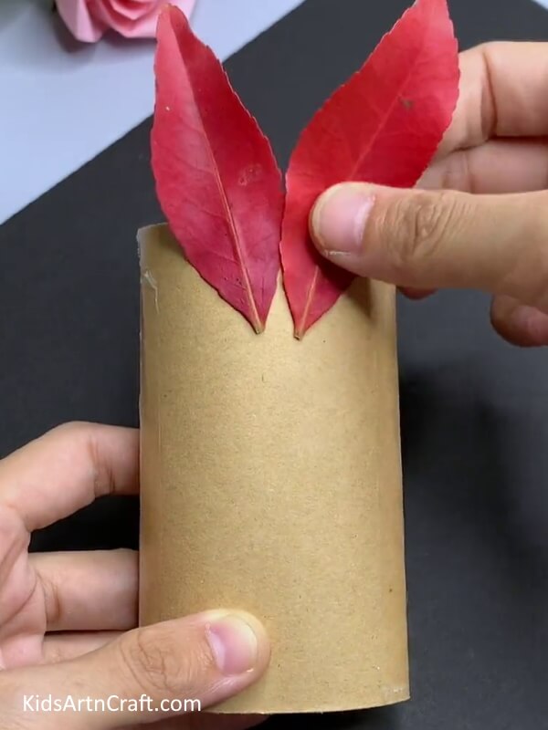 Pasting Red Leaves - Making a Hedgehog Leaf Art Project - Perfect For Kindergartners!