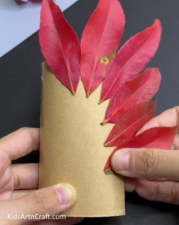 Pasting Leaves On Hedgehog's Body - Crafting a Hedgehog Leaf - Great For Kindergarteners!