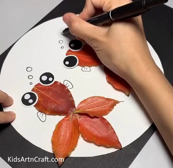 Decorate with Fins and Bubbles-Make a Fish from Leaves - A Tutorial for Kids 