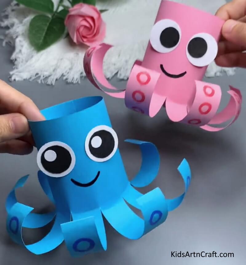  Cute Handmade Paper Octopus Is Ready! A Tutorial to Help Kids Construct an Octopus Paper Model