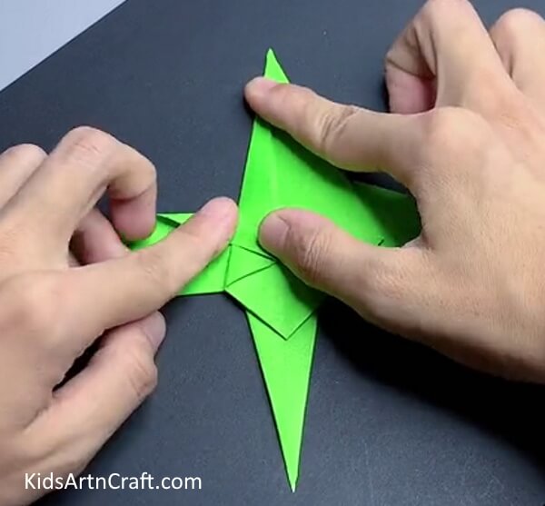 Further Narrowing-Make Your Own Origami Dragonfly - Simple Instructions for Kids