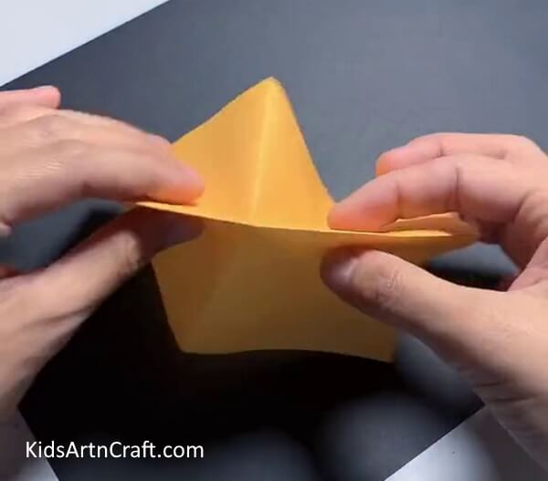 Further Fold As Per Crease-Making Origami Fruit with Crafting Paper for Toddlers 