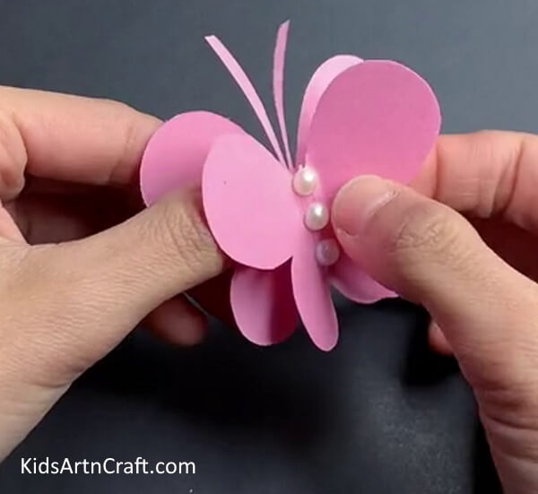 Pasting Butterflies - Cute Paper Butterfly Crafts For Kindergartners 